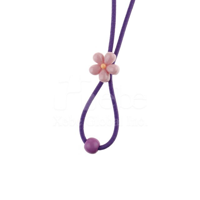 紫色小花朵口罩繩