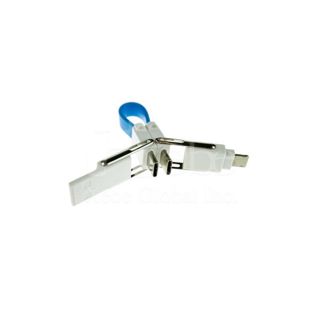 企業LOGO三合一便攜USB叉電線
