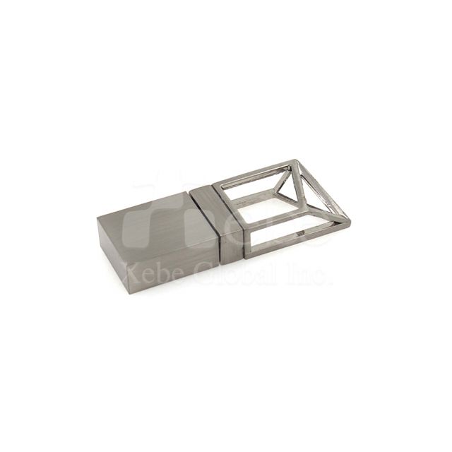 三角簍空金屬設計USB手指
