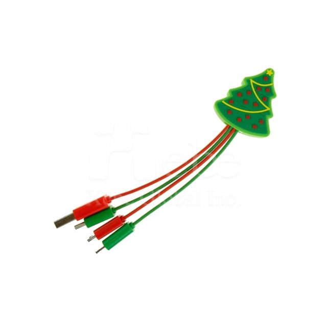 聖誕樹訂造四合一叉電線 手機USB叉電線推薦