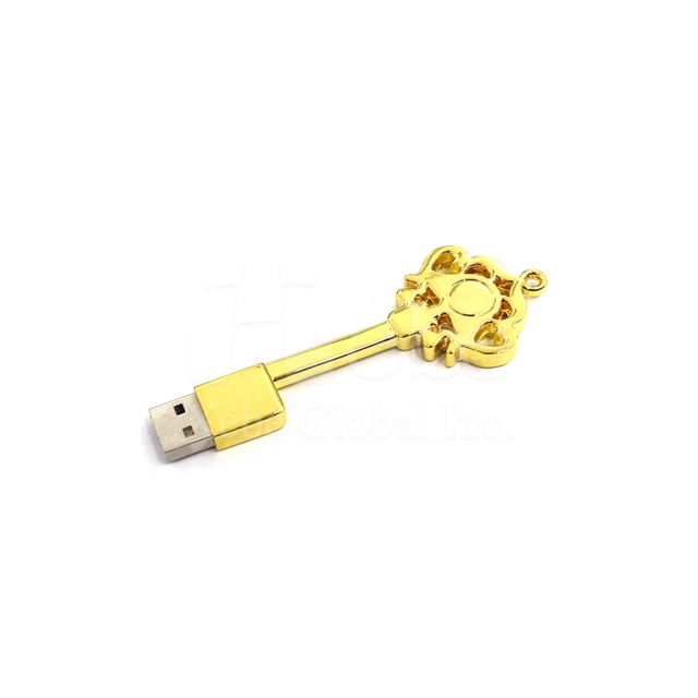 王冠鑰匙造型金屬USB手指
