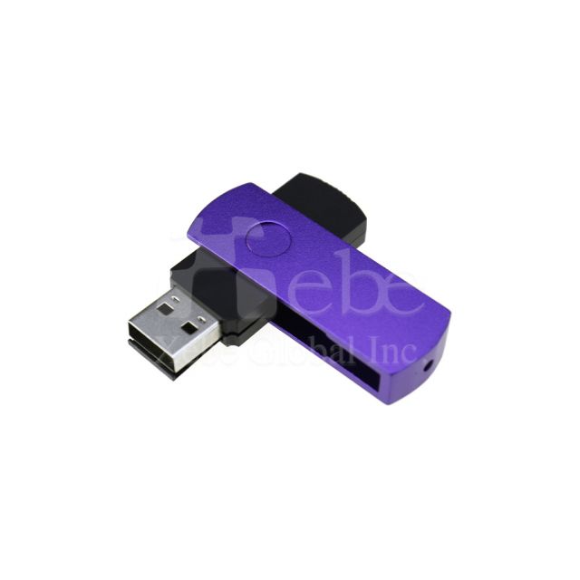 炫紫旋轉式USB手指