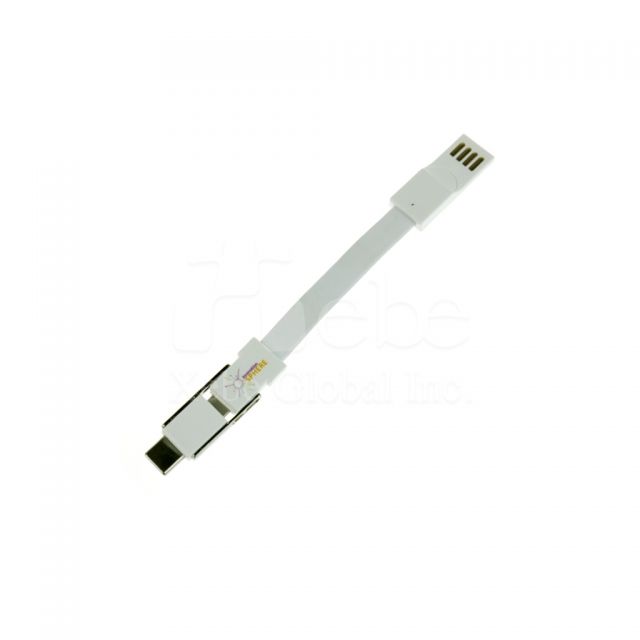 簡約白多種接頭訂造USB叉電線