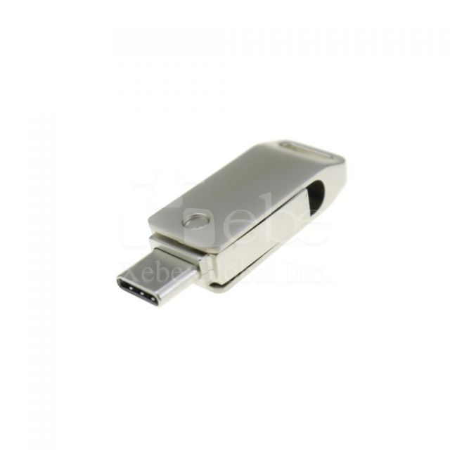 金屬銀旋轉OTG USB手指 手機USB手指推薦