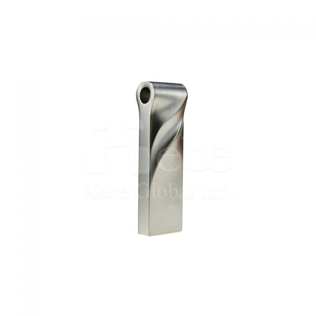 灰銀光澤設計感金屬USB手指