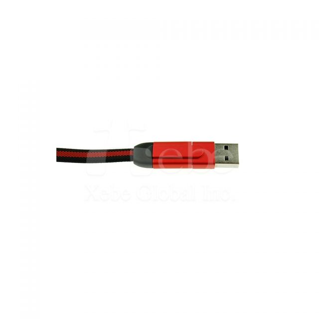鮮豔紅旋轉式訂造USB叉電線