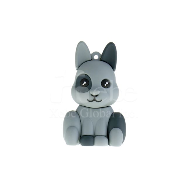 gray rabbit 3D customized USB