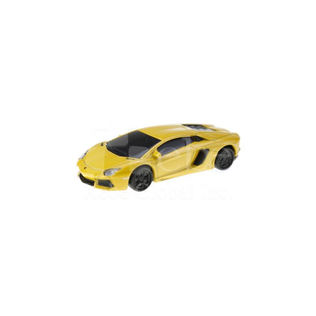 cool yellow sports car flash drive