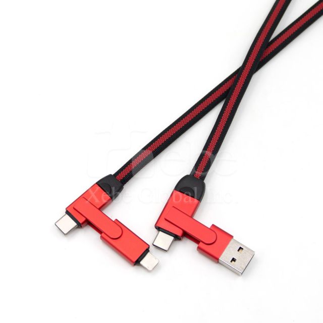 紅色多功能訂造USB叉電線