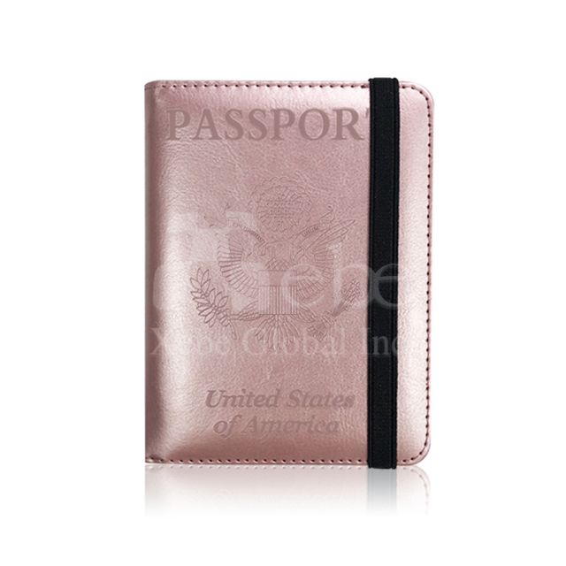粉色訂造護照套