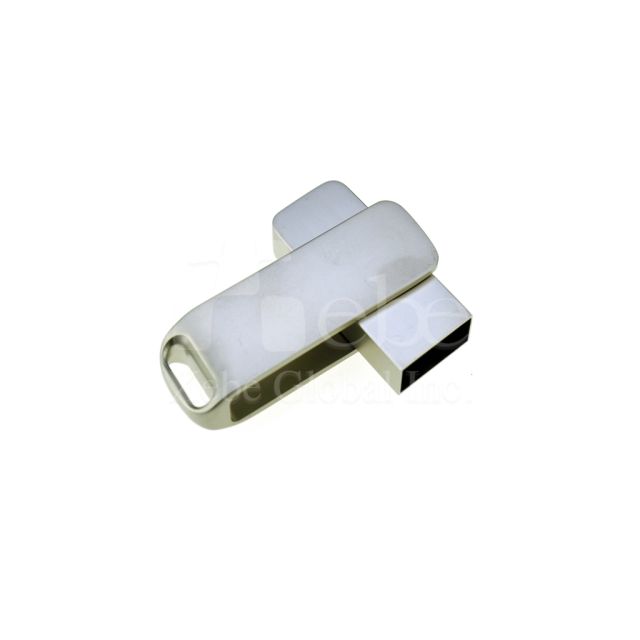 silver rotated customized usb