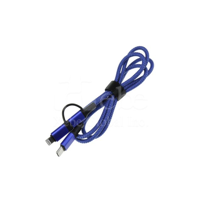 藍紫色四合一USB叉電線