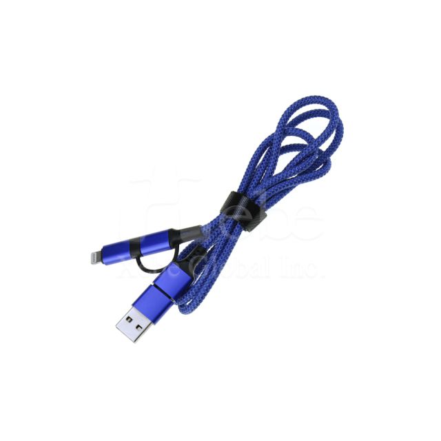 藍紫色四合一USB叉電線