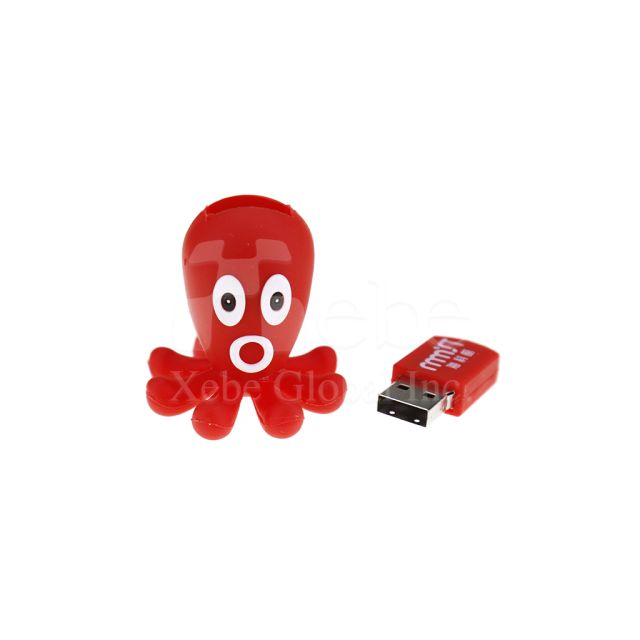 紅色章魚訂造USB手指