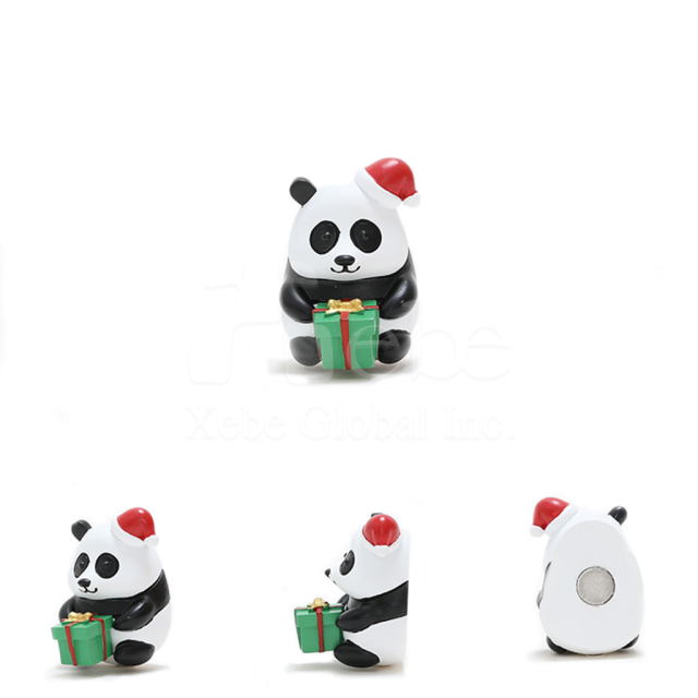 聖誕熊貓訂造造型磁鐵
