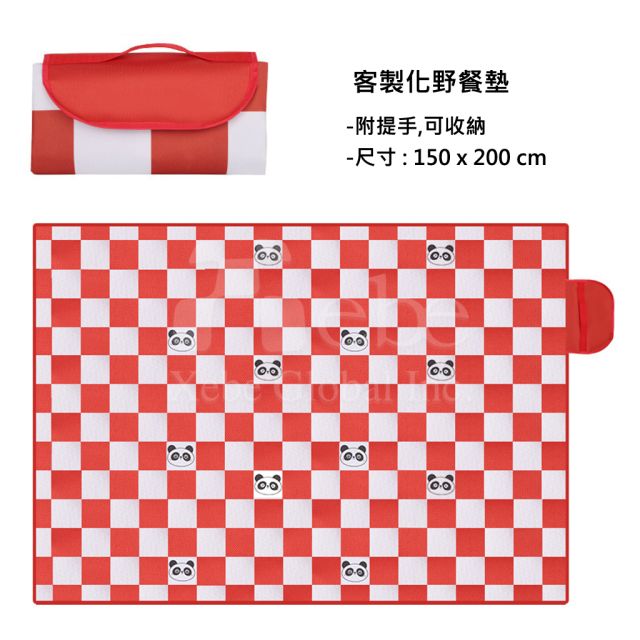 紅白格紋可折疊野餐墊 野餐墊訂造