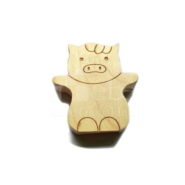 wooden piggy pen drive