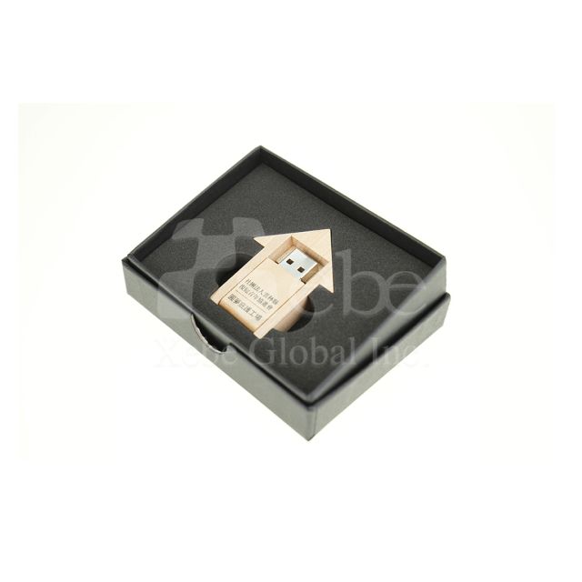 Wooden house shaped flash drive