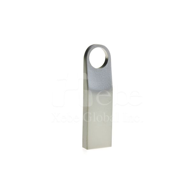 Streamlined Silver Round Hole Cheap USB flash drives