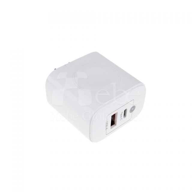 simple white double hole charger