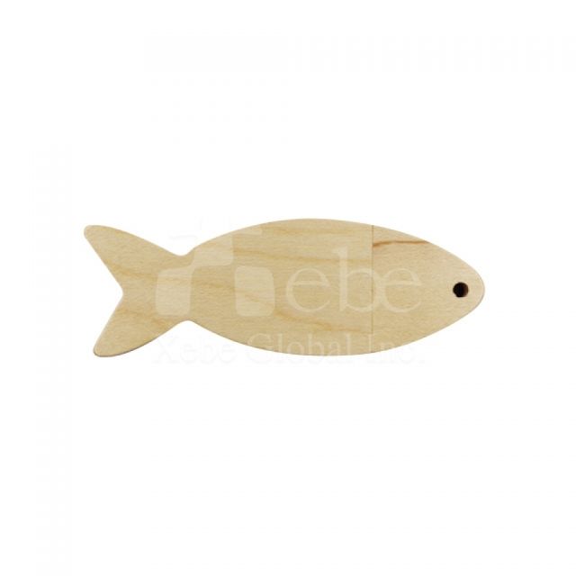 eco fish wooden pen drive