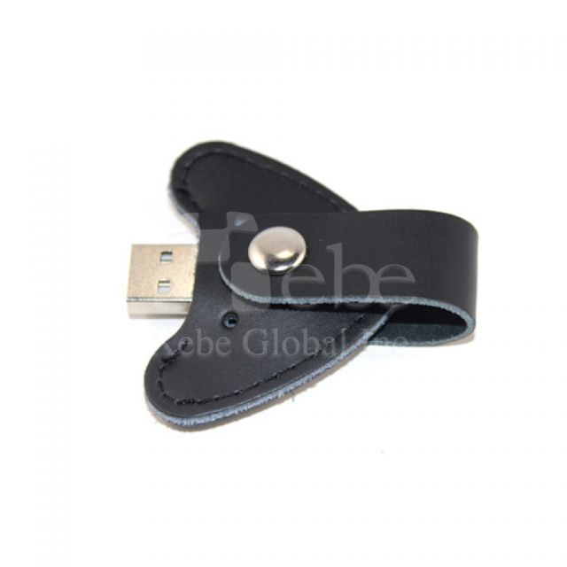 black leather pen drive