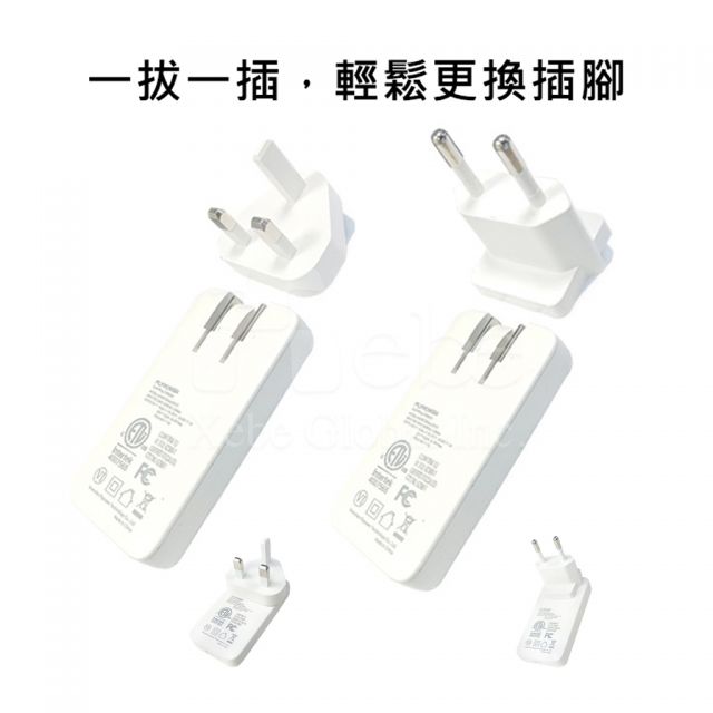 ultra thinGaN fast charging charger customized travel plug