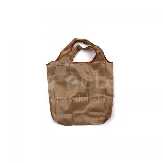 brown stowable shopping bag