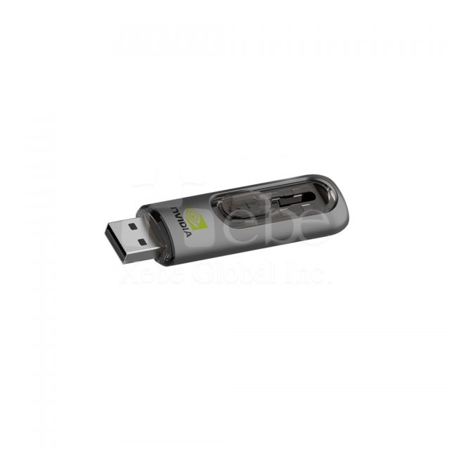 classic gray and black flash drive