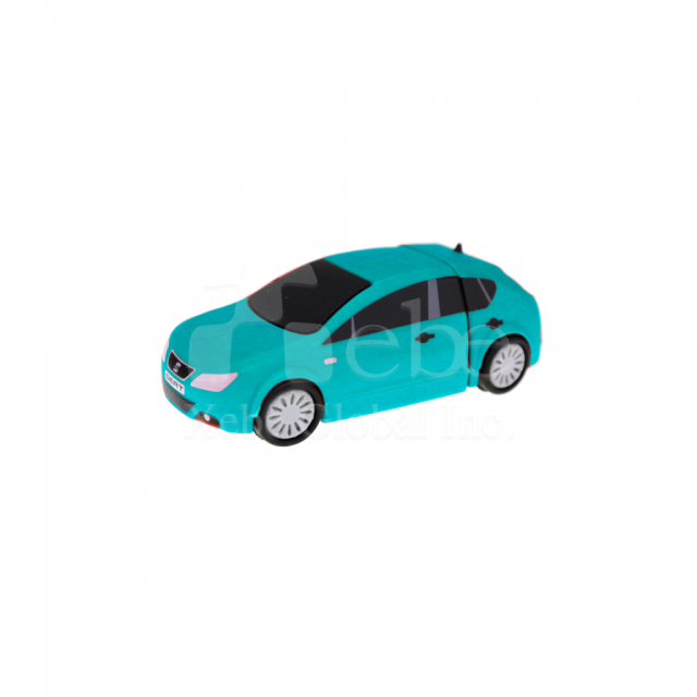 blue car customized flash drive