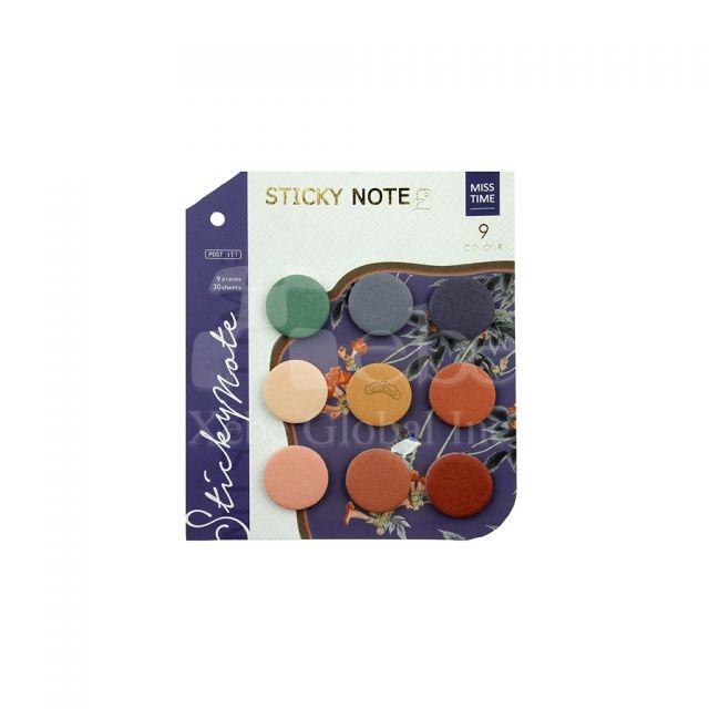 multicolor dot label sticky notes