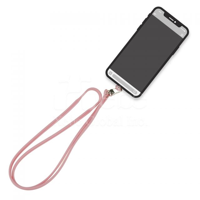 pink customized mobile phone lanyard plain mobile phone lanyard