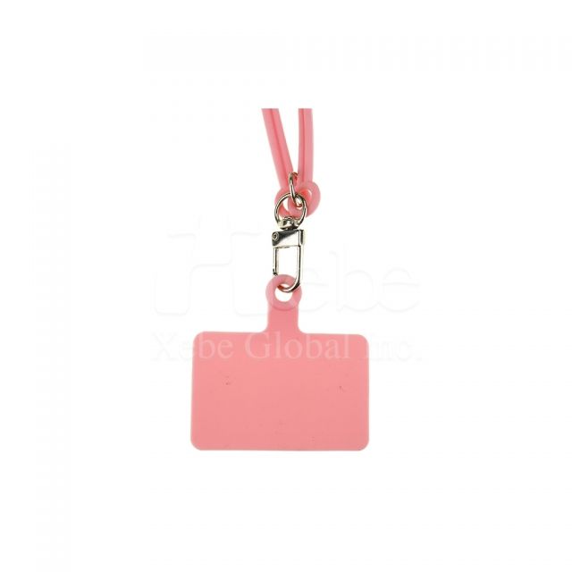 pink customized mobile phone lanyard plain mobile phone lanyard