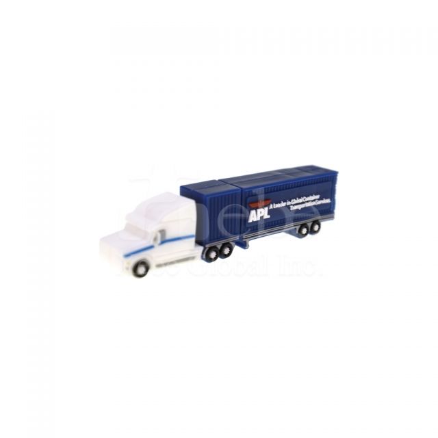 blue container truck shaped flash drive