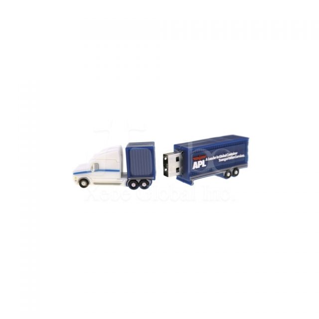 blue container truck shaped flash drive