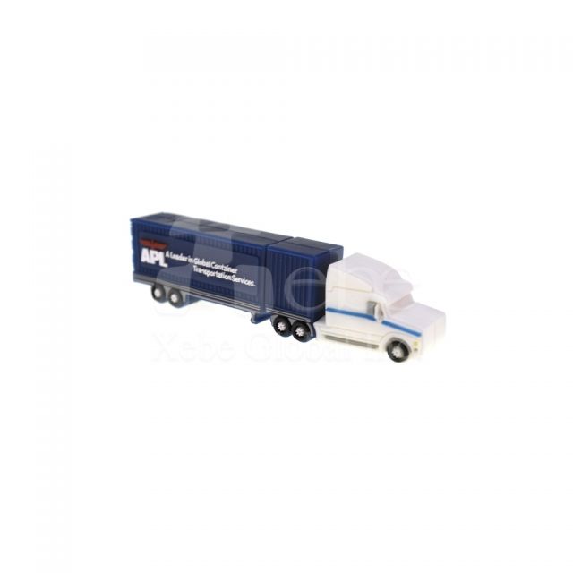 blue container truck shaped flash drive