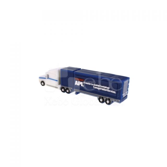 blue container truck shaped flash drive