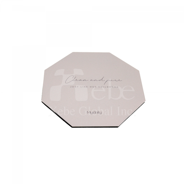 geometric stainless steel coaster