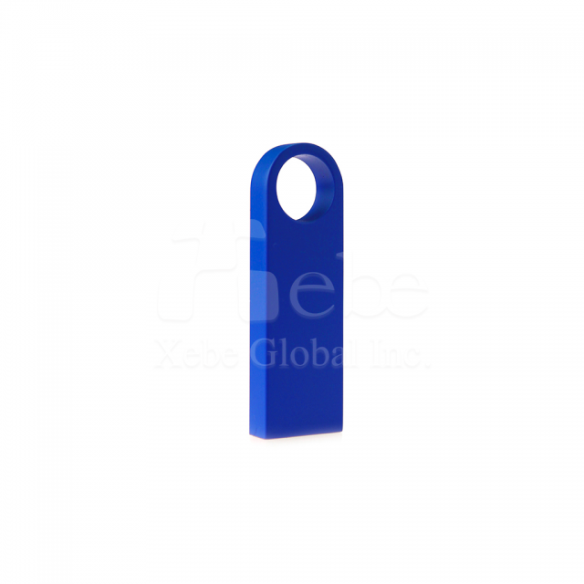 blue metal flash drive customized gift